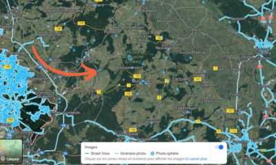 printscreen de Google maps montrant les photos-spheres pour trouver des spots photos
